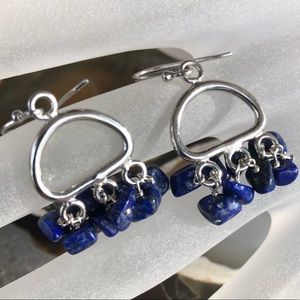 Tara Mesa Sterling Lapis Lazuli Chips Earrings